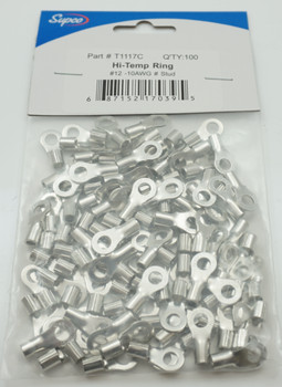 Hi-Temp Ring, 100 Pack, 12-10 AWG #10 stud 13/64" I.D., T1117C