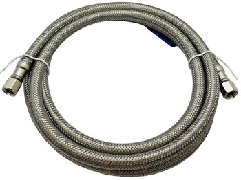 Supco 1/4" COMP X 1/4" COMP 72" Stainless Steel Hose for Refrigerators, 1406RFSS