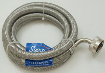 Supco ?" COMP X ¾" ELB 72" Stainless Steel Hose for Dishwashers, 1406EDWSS