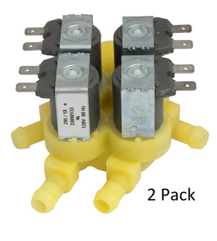 2 Pk, Washing Machine Water Inlet Valve fits Samsung, AP4341988, DC62-00214L
