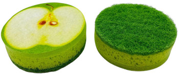 Siege 2 Sided Fruit Green Apple Design Sponges (2 Pk), 649