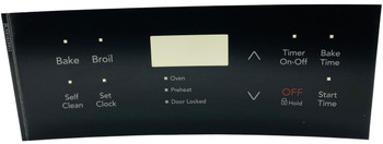 Oven Control Overlay for Frigidaire, Black, AP6248313, PS12114511, 316419145