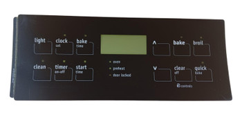 Oven Control Overlay for Frigidaire, Black, AP5184551, PS3495602, 316419353