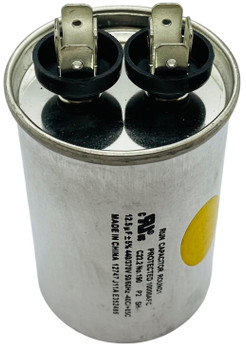 Run Capacitor, Round, 12.5 Mfd., 440 Volt, CR12.5X440R