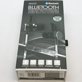 Sentry Bluetooth, Rechargeable, Metal Ear Buds with Built In Mic, White, BX250WH