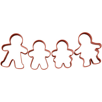 Wilton, Set of 4, Red Gingerbread Men Cookie Cutters, 2308-8932