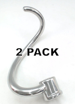 W11397072 - 2-Pack Stand Mixer Spiral Dough Hook for KitchenAid, 7 & 8 Qt, NSF Certified