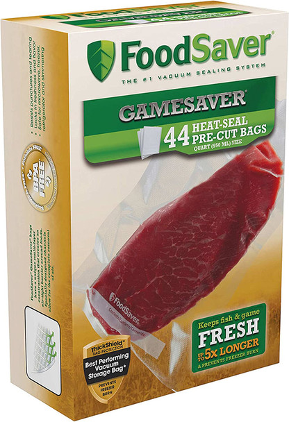 Vacuum Seal Pre-Cut Bags, 1 Quart, 44-Count, fits FoodSaver, FSFSBF0226NP -  Seneca River Trading, Inc.