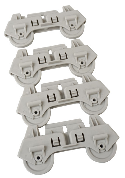 DW Lower Rack Roller 4-Pack fits Whirlpool, AP3139103, PS358588, 4317933