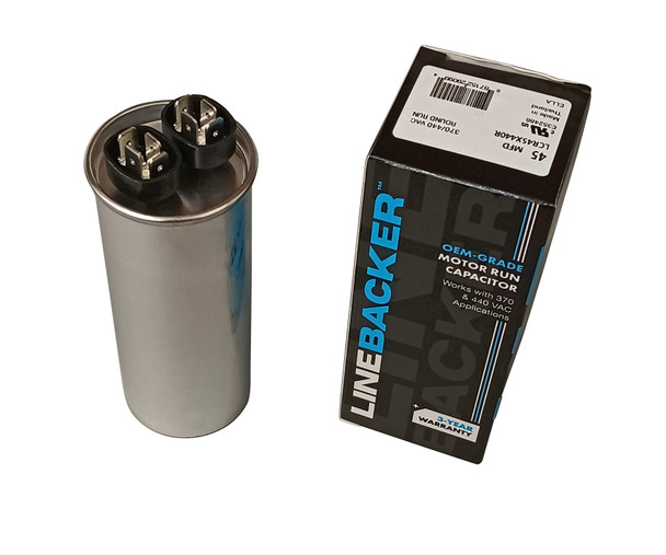 LCR45X440R - Motor Run Round Capacitor, 45 Mfd., 370/440