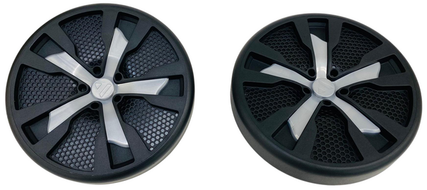 Bissell 2 Pack of Wheels with Axle and Ring, Medium Cool Grey, 1606422