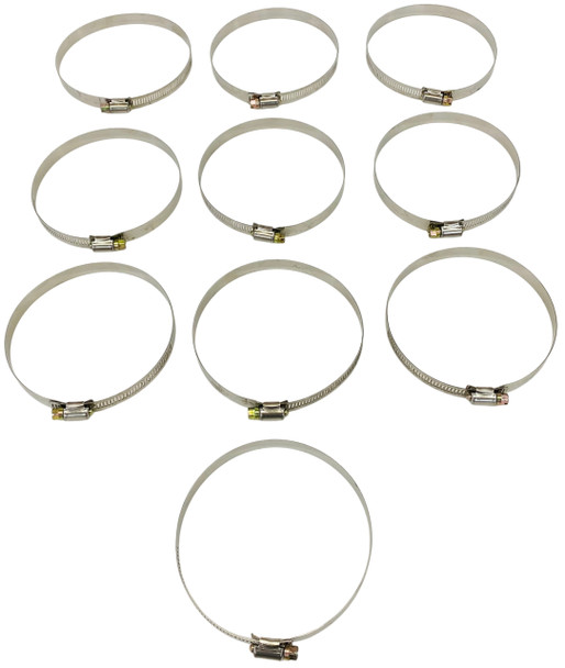 Dryer Venting S.S. Hose Clamps 10-Pack 4" x 5" 1/4" Screw Head 5/16" Band Width CL4