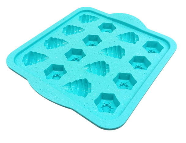 Trudeau Structure Silicone Snowflake/X-Mas Tree Cupcake Pan, 16-Cavity, 05121176