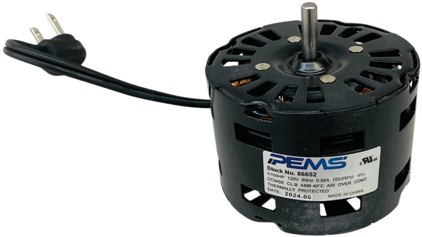 Blower Fan Motor, CCW, 120V, 1285 RPM, 3.3" Dia., 84757, JA2B099N, 86652