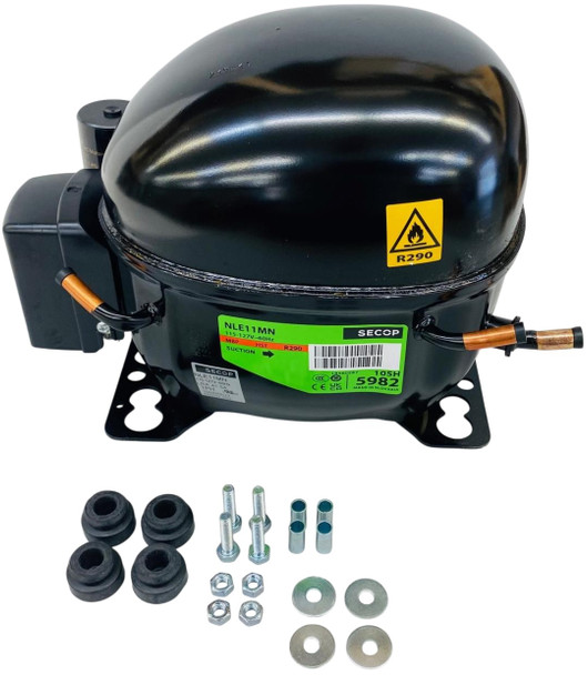 Secop NLE11MN R290 Refrigeration Compressor 115V 1/2 HP 4167 BTU MBP 105H5982