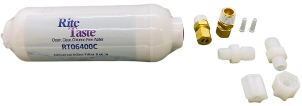 Supco In Line Water Filter Taste & Odor Removal 6", WF270, EFF-6036A, RT06400C
