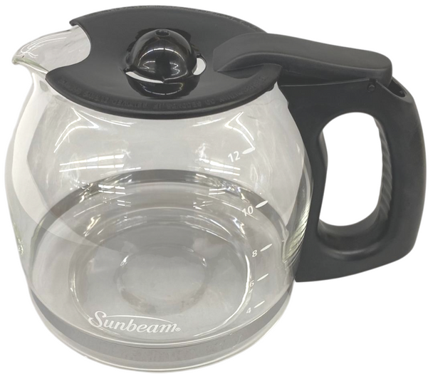 Sunbeam 12 Cup Coffee Maker Decanter, Black, for Models: TGX23, 132739-000-000