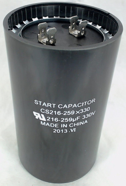 Start Capacitor, Round, 216-259 Mfd., 330 Volt, CS216-259X330