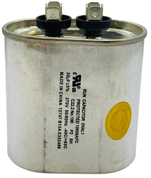 Run Capacitor, Oval, 30 Mfd., 370 Volt, CR30X370