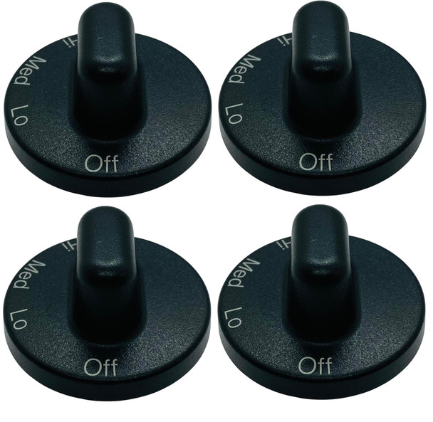 Surface Burner Knob 4 Set for Maytag, Jenn Air, AP6010667, PS11743851 WP71001641