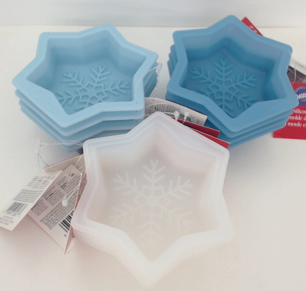 Wilton Silicone, 12 Pack Mini Snowflake Molds, WSMS12PK
