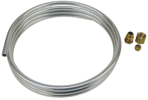 Aluminum Tubing, 5 Foot Roll, 1/4" Tubing, Includes Fittings, 11-293