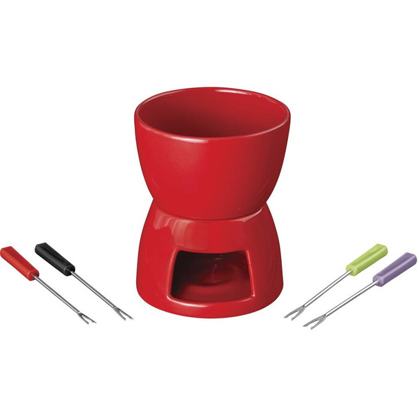 Wilton Red Ceramic Fondue Set, 570-6009