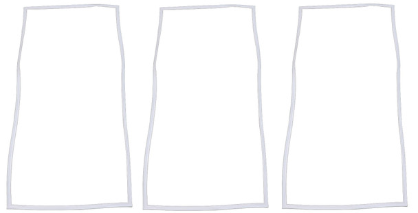 3 Pk, Refrigerator Door Gasket for Whirlpool, Sears, AP3092343, 2188438A