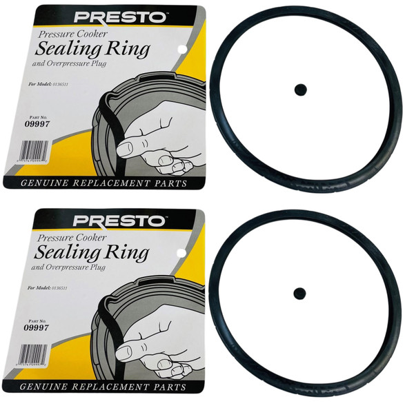 2 Pk, Presto Pressure Cooker Sealing Ring Gasket, 09997