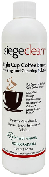 Siege Single Cup Coffee Brewer Descaling & Cleaning Solution, 12 oz, 751