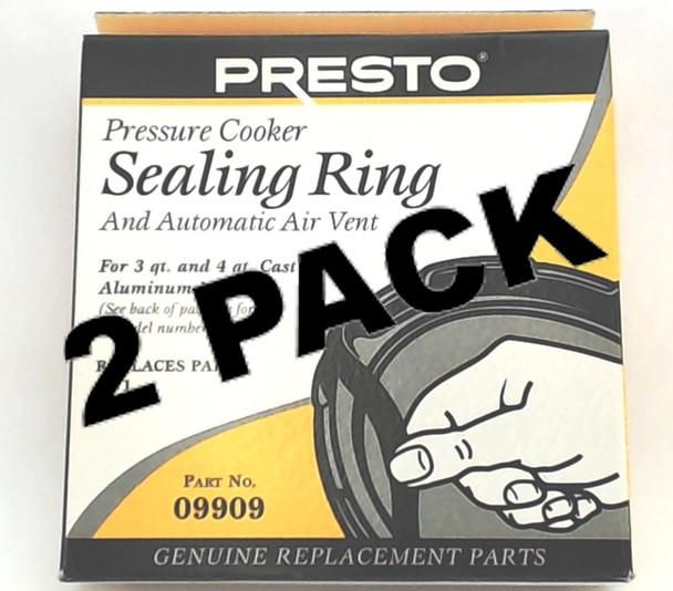 2 Pk, Presto Pressure Cooker Sealing Ring Gasket 09909
