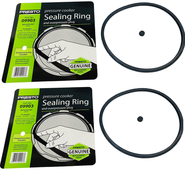 2 Pk, Presto Pressure Cooker Sealing Gasket Ring 09903