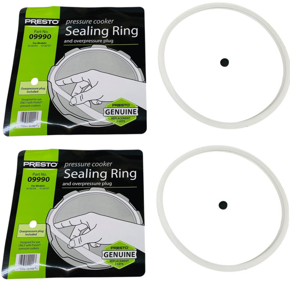 2 Pk, Presto Pressure Cooker Sealing Ring Gasket For Model 0136705, 09990