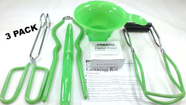 3 Pk, Presto 7-Function, 6-Piece Accessory Canning Kit, 09995