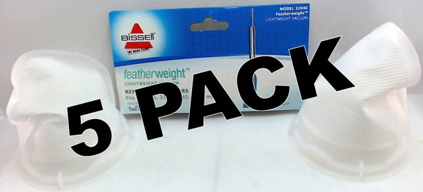 5 Pk, Bissell 3204E Replacement Filter Featherweight Easy