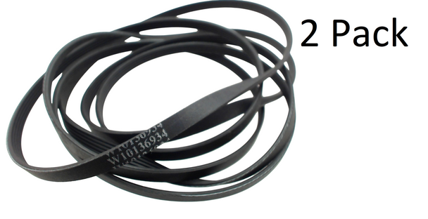 2 Pk, Clothes Dryer Belt for Whirlpool, Sears, AP4371042, PS2347849, W10136934