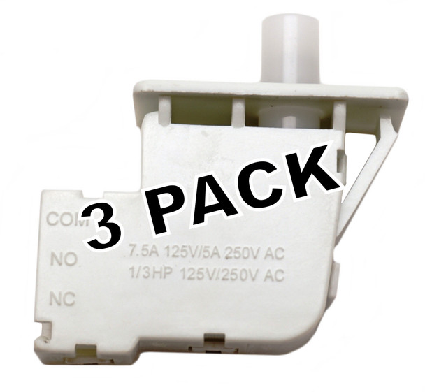 3 Pk, Dryer Door Switch for LG, AP4441527, PS3529308, 6601EL3001A