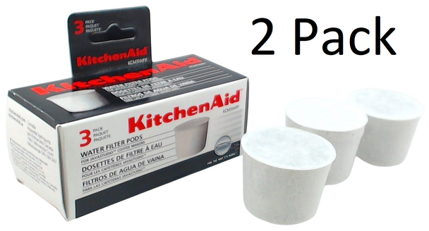 2 Pk, Coffee Maker Water Filter Pods for KitchenAid , KCM5WFP 3-Pk