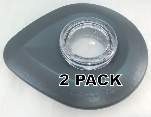 2 Pk Blender Lid Assembly Includes Cap Charcoal Gray for KitchenAid, WPW10183714