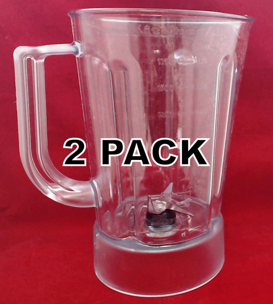 2 Pk, KitchenAid Plastic Blender Jar Asmbly 56 Oz, AP6022525, WPW10514649