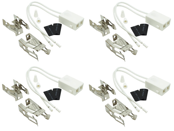 4 Pk, Top Burner Ceramic Receptacle Kit for GE, AP2021472, PS232606, WB17X210