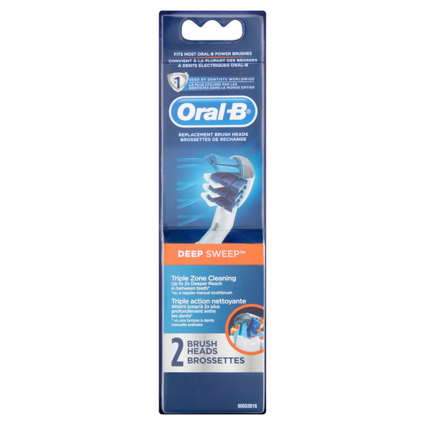 Oral-B Deep Sweep Replacement Toothbrush Heads, 2 count, 80274059, EB30-2