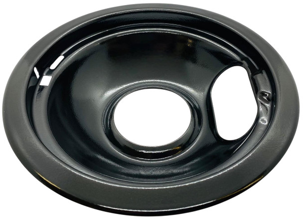 Small 6" Black Porcelain Drip Bowl for Whirlpool, WPW10290353, W10290353RW