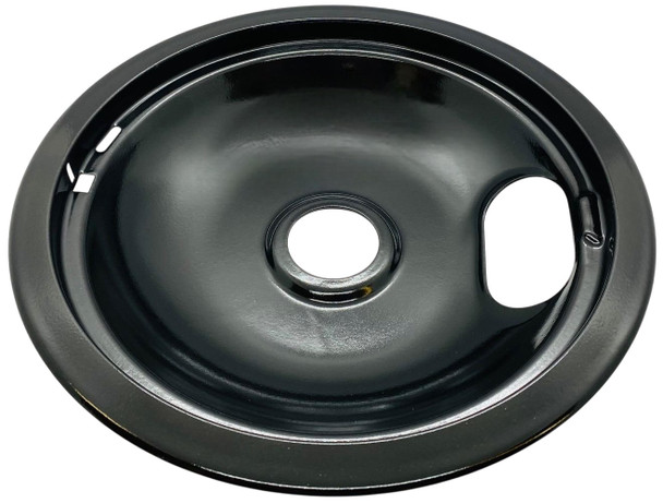 Large 8" Black Porcelain Drip Bowl for Whirlpool, AP6018808, 93169205B