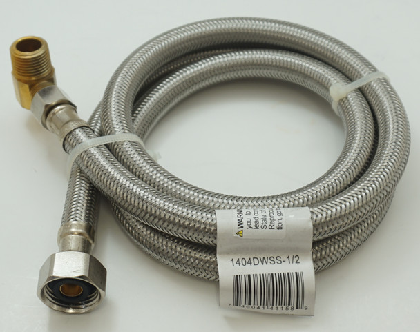 Supco ½" COMP X ?" COMP 48" Stainless Steel Hose, 1404DWSS12