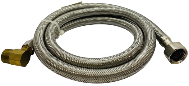 Supco 1/2" COMP X 3/8" COMP 60" Stainless Steel Hose, 1405DWSS12