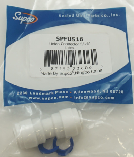 Supco 5/16" Union Straight Connector, Suitable for Hot and Cold, SPFU516