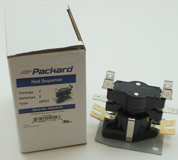 Packard DPDT Heat Sequencer, 1 Timing, 2 Switches, AP3848563, HS24A343