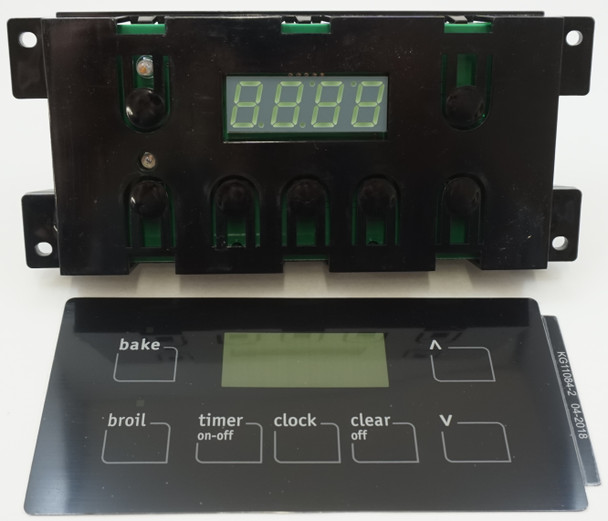 Range Control Board and Overlay Kit, Black, Clock/Timer, OC0725, 316455410