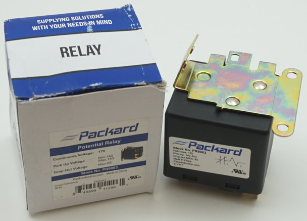 Packard Potential Relay, 170 Voltage, 140-153 pick up, 65 drop off, PR9063